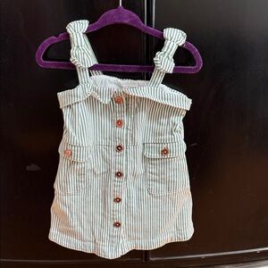 Janie and Jack Striped Button-Front Sundress with Knotted Straps12-18